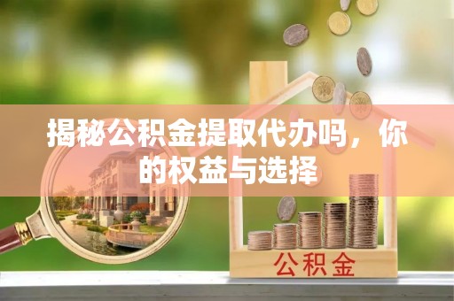 茂林揭秘公积金提取代办吗，你的权益与选择