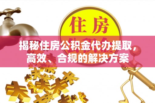茂林揭秘住房公积金代办提取，高效、合规的解决方案